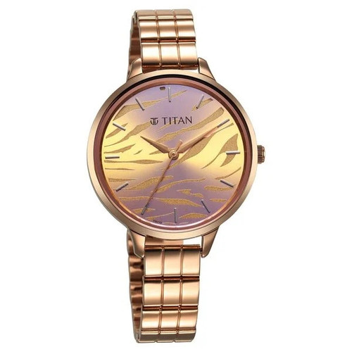 Titan Secluded Rose Gold Dial Rose Gold Watch For Women-2703WM01