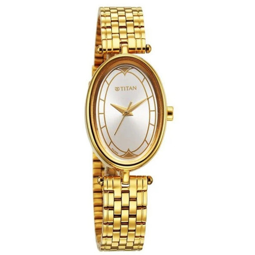 Titan Karishma Golden Stainless Steel Strap Watch For Women-2758YM01