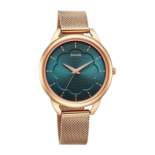 Sonata Wedding Stainless Steel Strap Watch for Women-87051WM01
