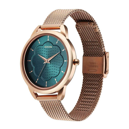 Sonata Wedding Stainless Steel Strap Watch for Women-87051WM01