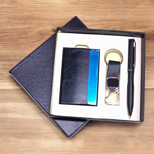 Corporate Essentials Set: Pen, Keyring, and Card Holder