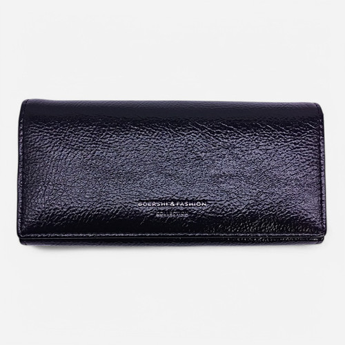 Elegant Bi-Fold Black Ladies Purse