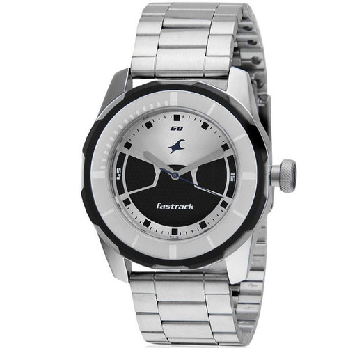 Fastrack Brass Case Multi Color Dial Analog Watch for Men (3099SM02)