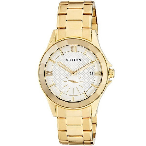 Titan Stainless Steel Case White Dial Analog Watch for Men (1626YM01) Titan Stainless Steel Case White Dial Analog Watch for Men (1626YM01)