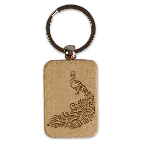 Customize Peacock Design Keyring