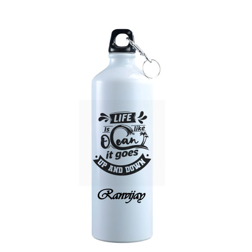 Personalized Aluminium Bottle- 750ml with Inspirational Quote