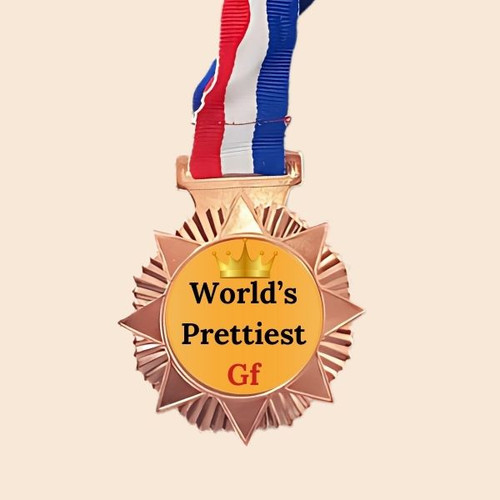 World's Prettiest GF Engraved on Bronze Star Shaped Medal