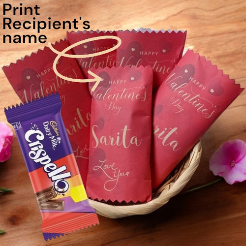 Valentine’s Customized Chocolates in a Gift Basket
