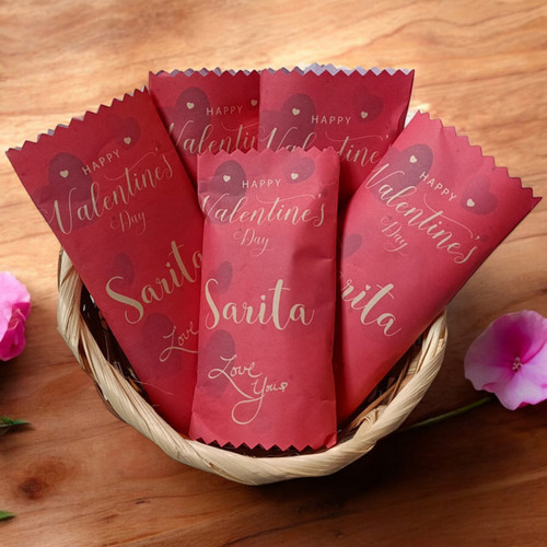 Valentine’s Customized Chocolates in a Gift Basket