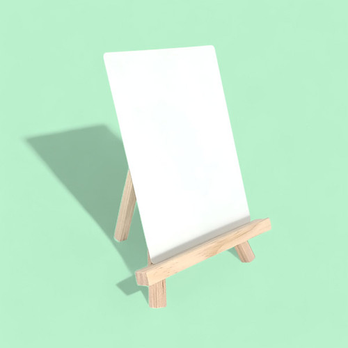 Personalized Silver Metal Sheet With Your Photo On Wooden Easel