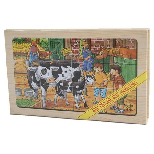 4 in 1 Wooden Picture Puzzles - Farm