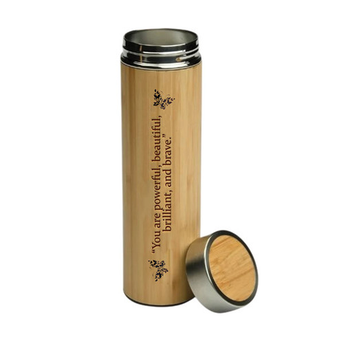 Sip & Shine: The Empowering Bamboo Bottle