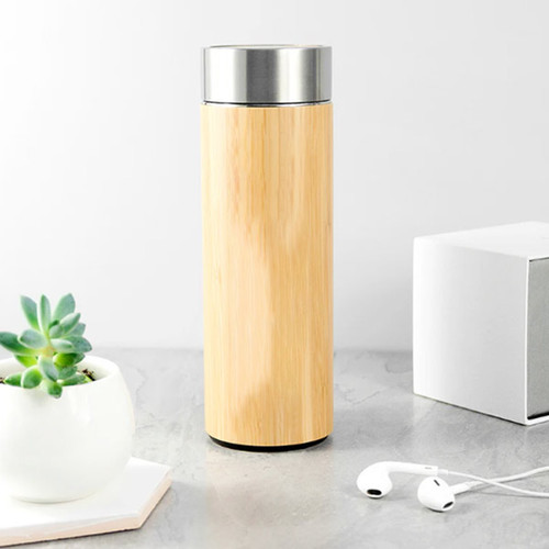 Personalized Bamboo Water Bottle with Uplifting Quotes for Women