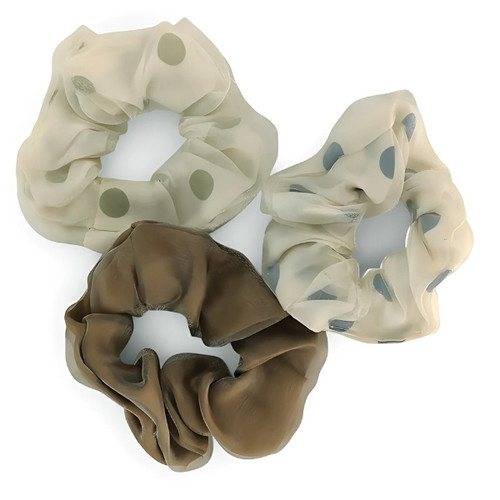 Organza Polka Hair Scrunchy-Design may vary