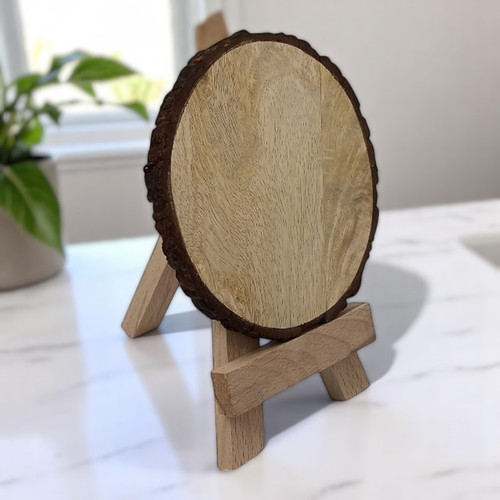 Personalized Laser Engraved Wooden Log Photo Frame - 5.2 Inches