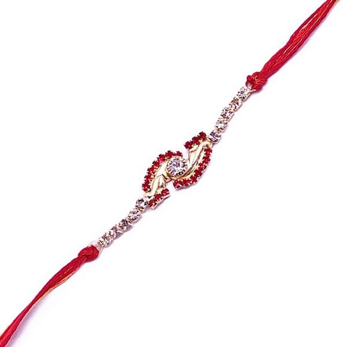 Crystals and Stones Design Rakhi Thread