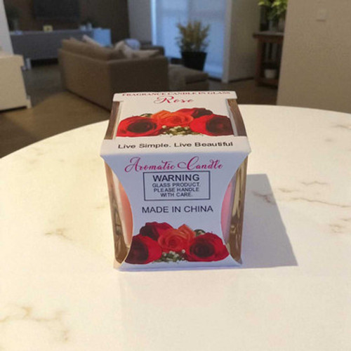Romantic Rose: A Scented Candle in Glass