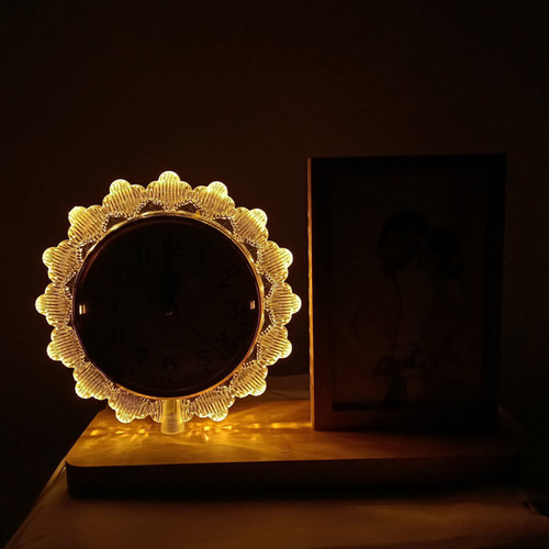 Elegant Photo Frame With USB Operated LED Lighting Clock
