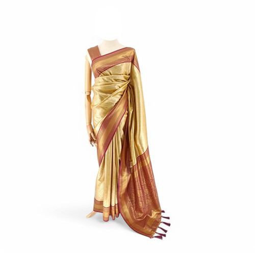 Traditional Kanjivaram Banarasi Silk Saree with Unstitched Blouse
