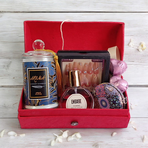 A Touch of Elegance: Perfume, Candles & Nails Combo Gift Box