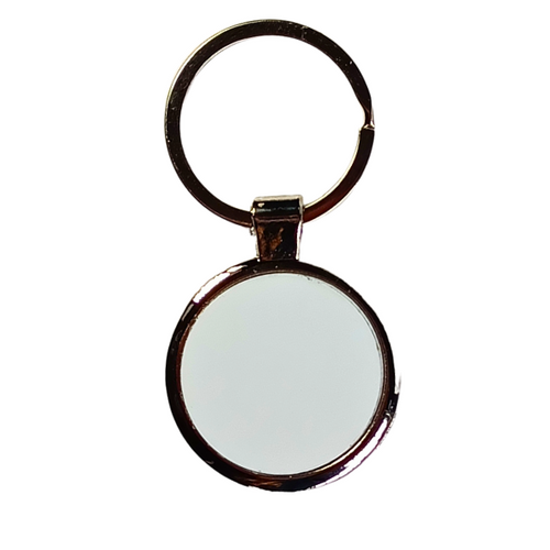 Personalized Initials & Anniversary Round Metal Keyring