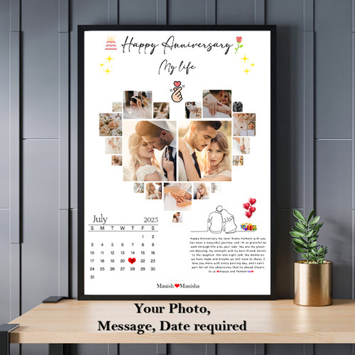 Perfect Anniversary Gift: Heartfelt Customizable Photo Frame