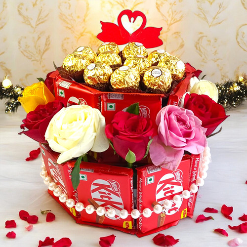 Sweet Layers: KitKat, Roses & Ferrero Rocher