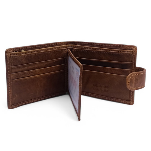 Imperial Leather Bi-Fold Wallet - Dark Brown