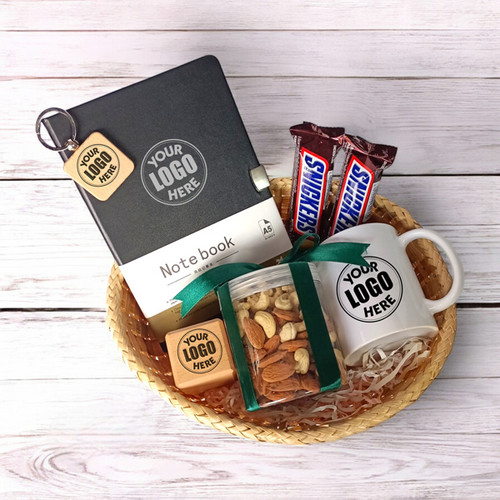 Personalized Corporate Gift Hampers with Chocolates & Dry Nuts