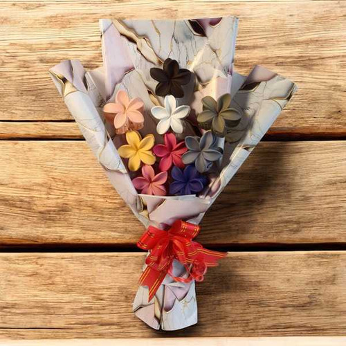 Vibrant 9 Color Flower Clip Bouquet