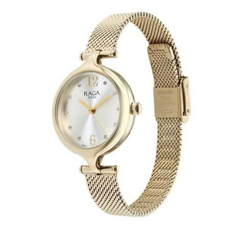 Titan Raga Golden Strap Watch For Women Giftmandu
