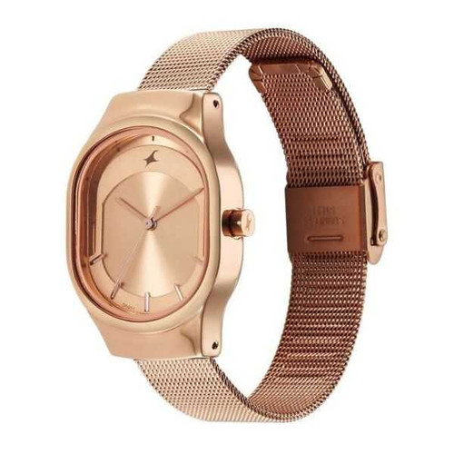 Fastrack Snob X Rose Gold Dial Watch for Girls Giftmandu