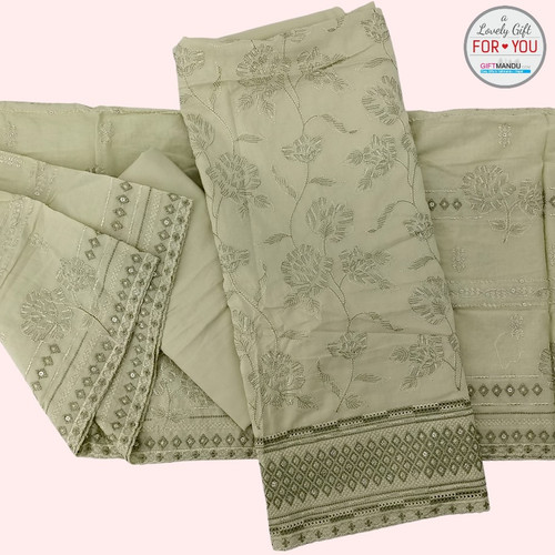 Mint Green Cotton Kurtha Set