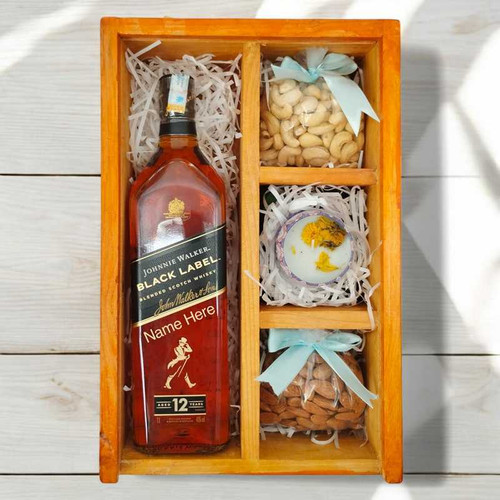 Whisky 1000ml Custom Name on Bottle with Drynuts Delights