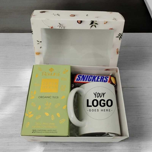 Logo Printed Ceramic Mug with Rakura Green Tea & Snickers Logo Printed Ceramic Mug with Rakura Green Tea & Snickers