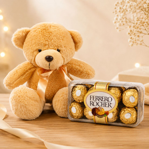 Love Cute Teddy with Ferrero Rocher