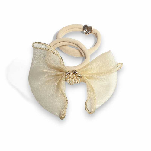Off-White Bow Designed Hair Band For A Touch Of Elegance