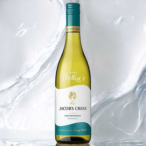 Happy Mother's Day Engraved On Jacob's Creek Classic Chardonnay 750ml - White Wine