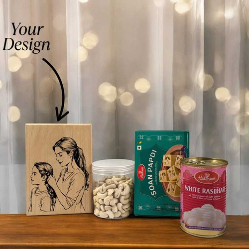 Sweet Memories: Personalized Plaque & Treats Gift Box