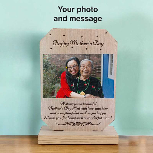 Mother's Day Theme Personalized Wooden Photo Board