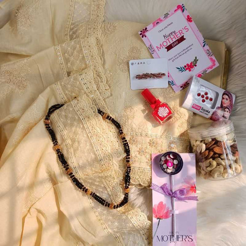 Cotton Kurta with Accessories, & Dry Nuts for Mother's Day