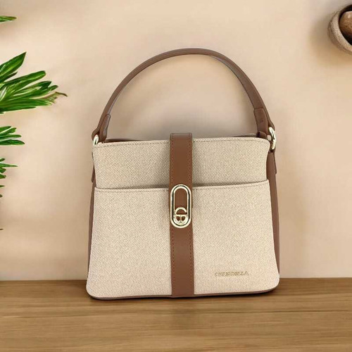 Stylish Chrisbella Handbag with Strap and Button Closure
