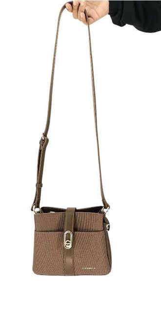 Stylish Chrisbella Coffee Color Handbag with Strap and Button Closure Giftmandu