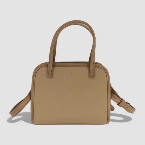 Chrisbella Mud Color Handbag with Adjustable and Detachable Shoulder Strap Giftmandu