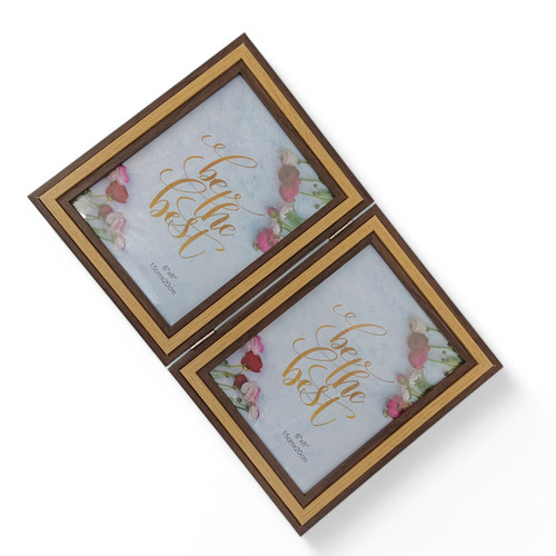 Double-Sided Wooden Photo Frame