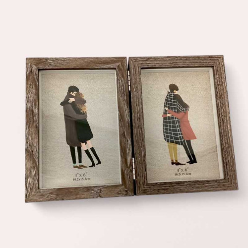 Personalize Double Sided Wooden Photo Frame Giftmandu