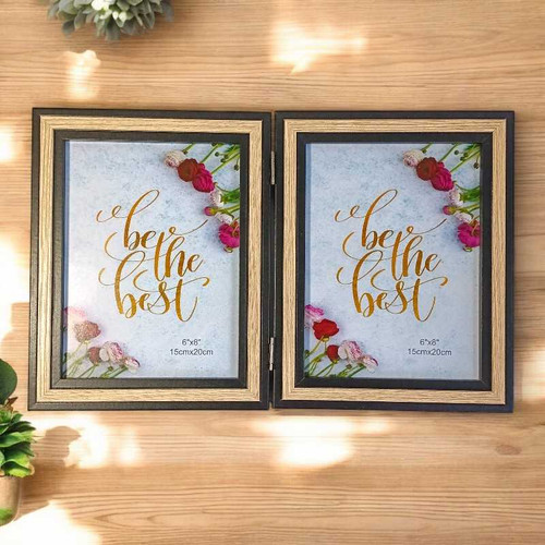 Dual-Sided Foldable Frame – Matte Black Board Look Giftmandu