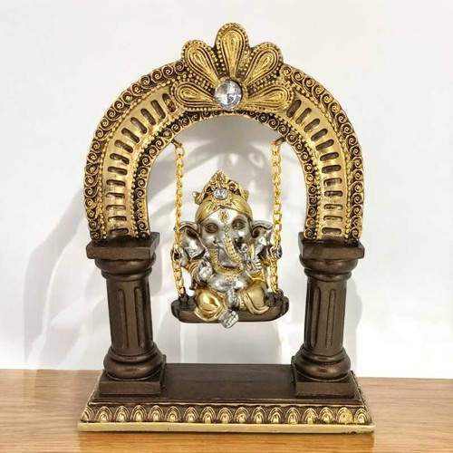 Lord Ganesha on Swing Tabletop Showpiece Giftmandu