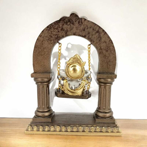 Lord Ganesha on Swing Tabletop Showpiece Giftmandu