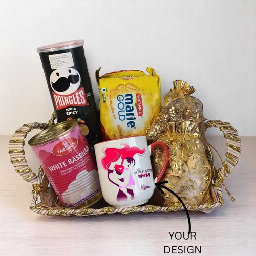 Dry Nuts Pouch With Snacks Gift Hamper For Mom